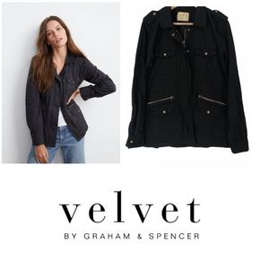Lily Aldridge for Velvet Ruby Army Jacket Black M